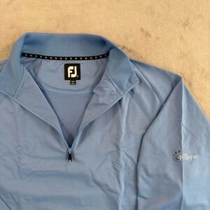 FootJoy x The Preserve Golf Course 1/4 Zip Men Large Blue Performance Pullover